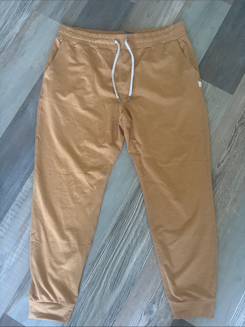 Vuori Casual Drawstring Jogger Pants - Tan/Mustard